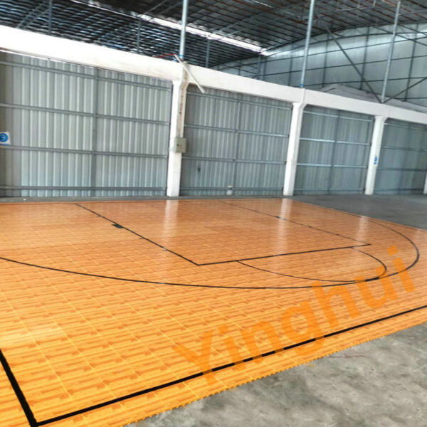 Indoor Basketball Court Hardwood Grain Modular Flooring Supplier