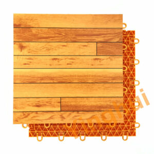 Indoor Basketball Court Hardwood Grain Modular Tiles