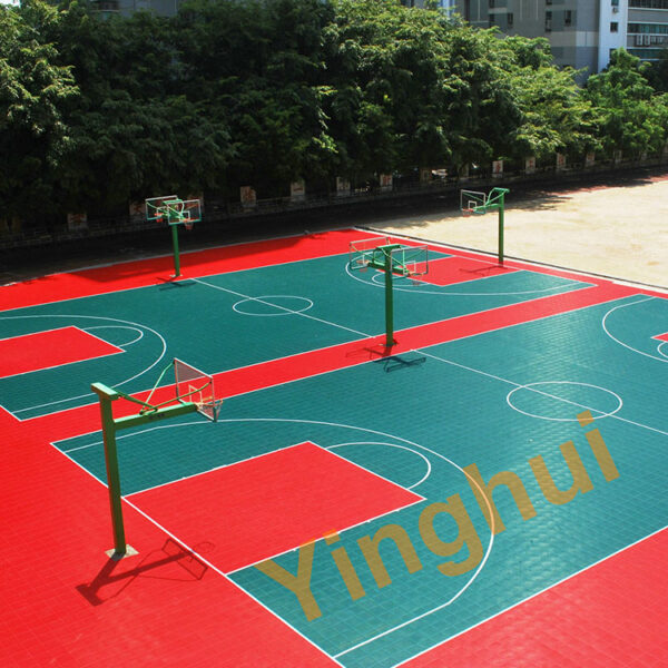 Outdoor Basketball Court Interlocking Flooring Tiles